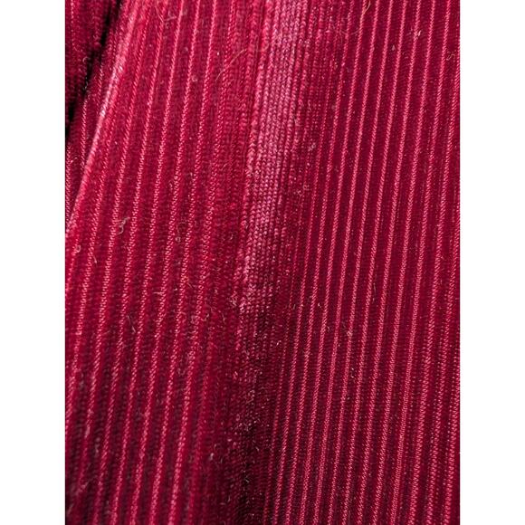 Express Red Velour Dressy Casual Wine Colored Blouse Wrap Top Tie Back Size L - Picture 2 of 10